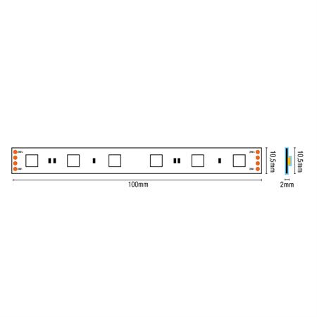 StripLED 24V RGB 14,4W/mt 60led/mt IP65 mt5