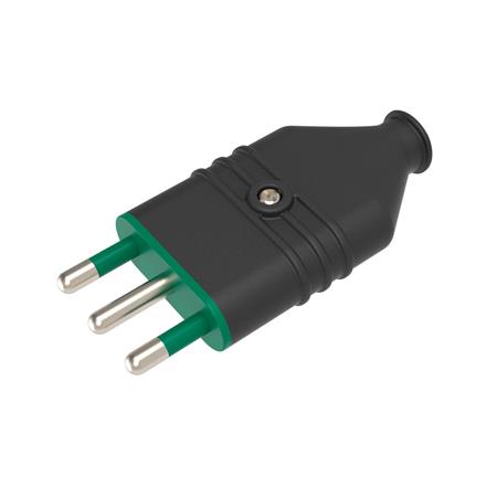 Spina antischiacciamento 16A 2P+T IN PVC Colore Nero