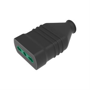 Presa antischiacciamento 10/16A 2P+T IN PVC Colore Nero