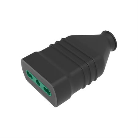 Presa antischiacciamento 10/16A 2P+T IN PVC Colore Nero