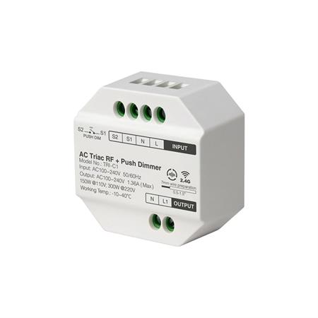 Ricevitore AC Triac RF+Dimmer Push