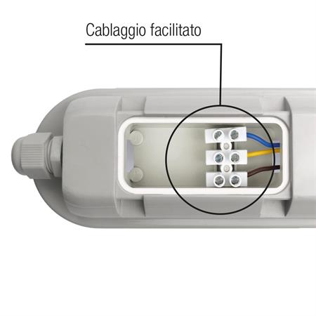 Plafoniera lineare LED OSAKA IP65 20W 2200 lm 6000K 60cm