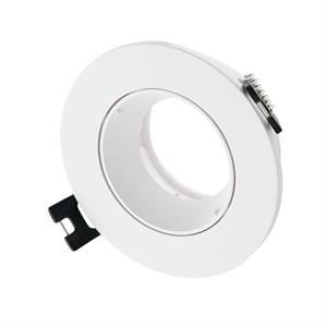 Portafaretto orientabile da incasso Serie ROUND DEEP ADJ Bianco
