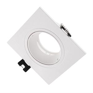 Portafaretto orientabile da incasso Serie SQUARE DEEP ADJ Bianco