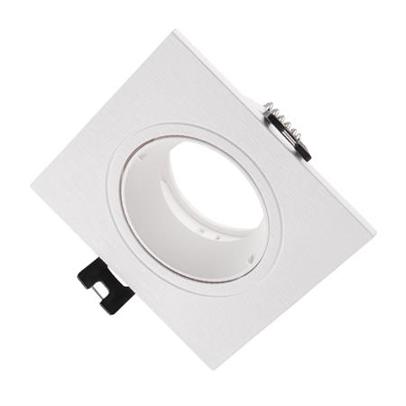 Portafaretto orientabile da incasso Serie SQUARE DEEP ADJ Bianco