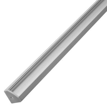 Profilo angolare in alluminio con schermo opale 2m