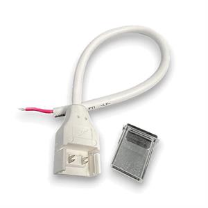 Kit connettore di alimentazione + tappo per StripLed 230V - Confezione da 5 pz