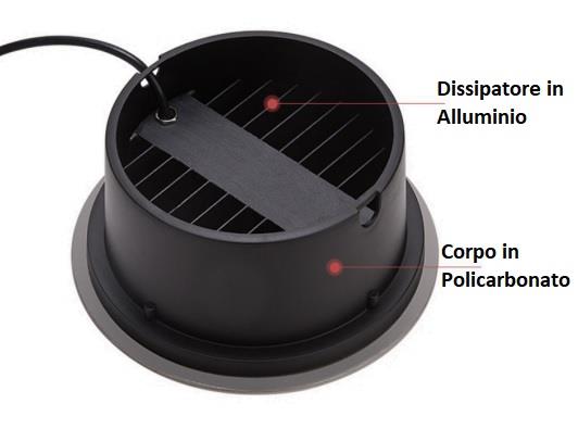 Faretto Carrabile 12W 4000k 24v IP67