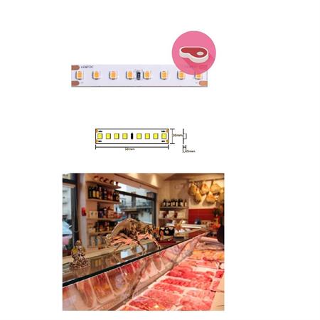 StripLED 24V 14,4W X BANCO MACELLERIA 3100K 140led/mt IP20 mt5
