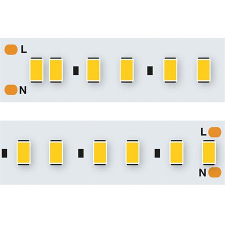 STRIP LED SLIM 230V. H6,5mm IP44 SMD 10W 900lm/mt 4000K