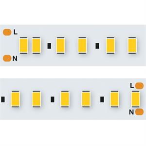 STRIP LED SLIM 230V. H6,5mm IP44 SMD 10W 900lm/mt 4000K