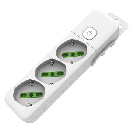 Multipresa 3 Posti Serie STANDARD universale+interruttore senza cavo