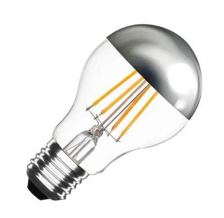 LED FILO GLS DIMMERABILE CUPOLA ARGENTATA 8W E27 2200K