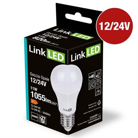 LED BASIC GLS 11W E27 4000K 12/24volt