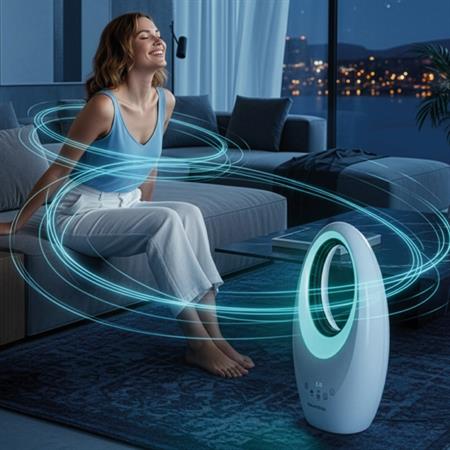 AIR FLOW Ventilatore senza pale oscillante 3 velocità 65W c/telecomando