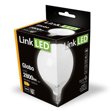 LED BASIC GLOBO D125 24W E27 3000K 2800 lm