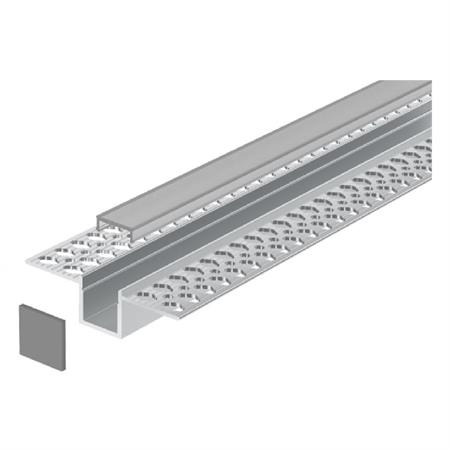 Profilo da incasso Trimless in alluminio con schermo opale 2m